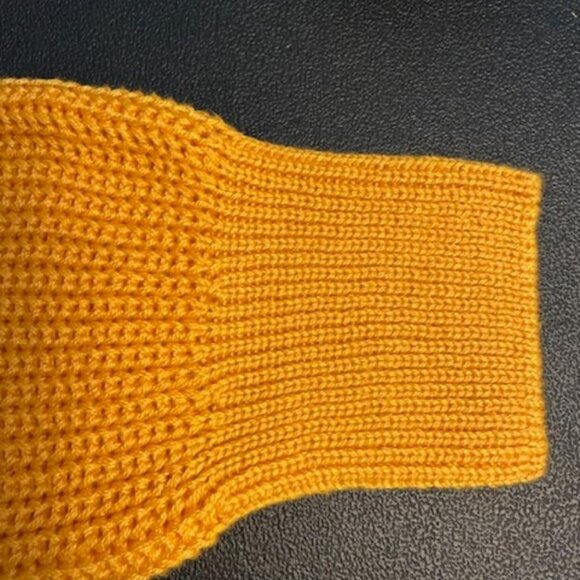LONG SLEEVE COTTON BLEND KNITTED SWEATER -APRICOT/ORANGE -SZE M-M - Picture 4 of 8